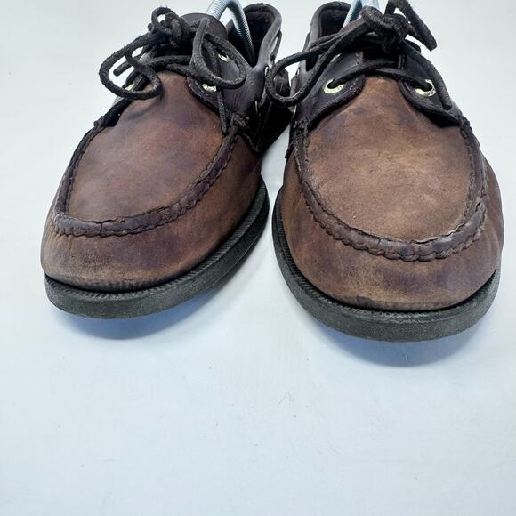 SPERRY TOP SIDER - 0195412 Two-Tone Brown Tan Leather Boat Shoes, Mens 11 M - Picture 3 of 15
